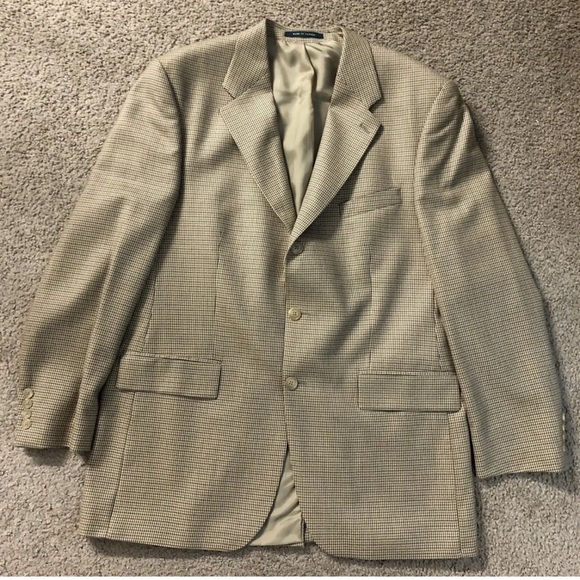 Lauren RALPH LAUREN Suit Blazer Sz 44T - 88% Wool - 12% Alpaca - Made in Canada - Picture 2 of 11